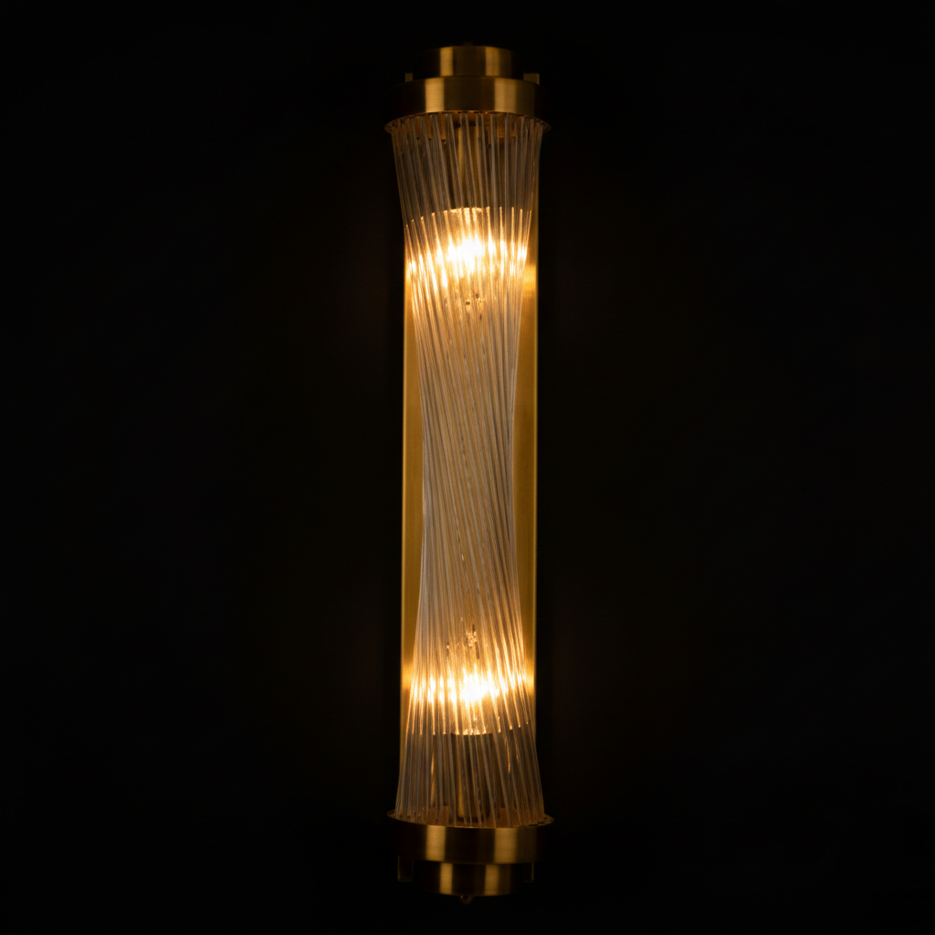 Twisted glass Wall Light