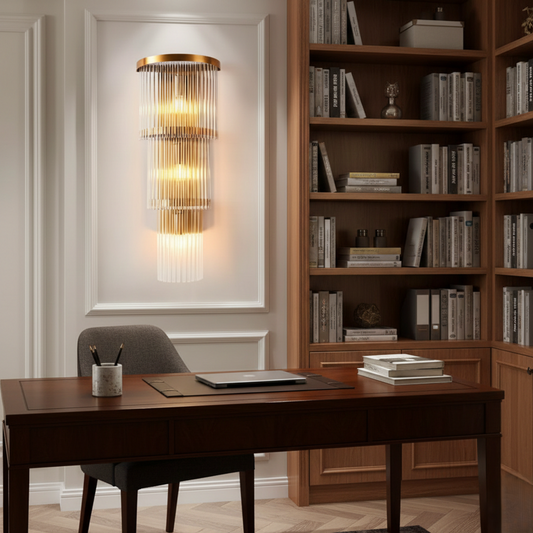 Sleek Crystals Wall Light