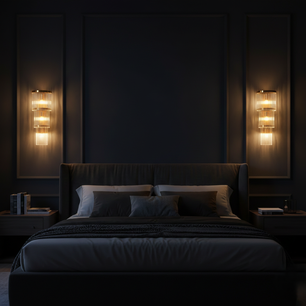 Sleek Crystals Wall Light