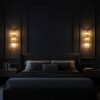 Sleek Crystals Wall Light
