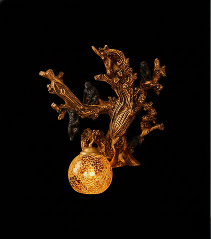 Mandarin Monkey Wall Light