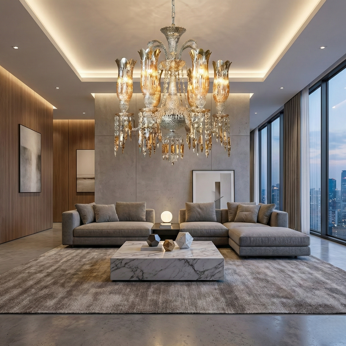 Imperial Aurora Crystal Chandelier