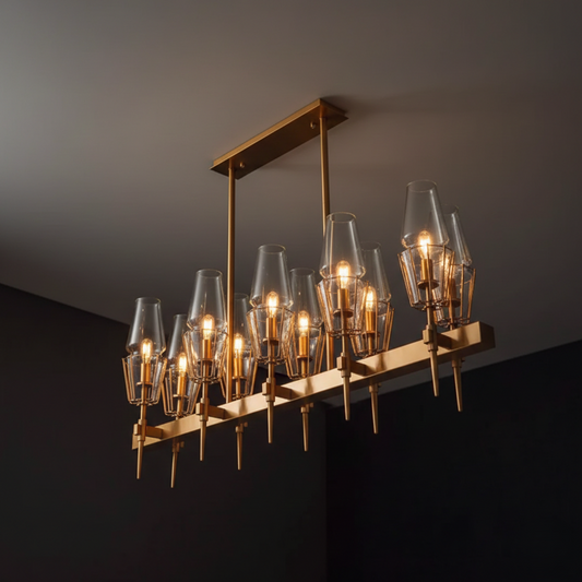 Radiant Glass Dining Chandelier