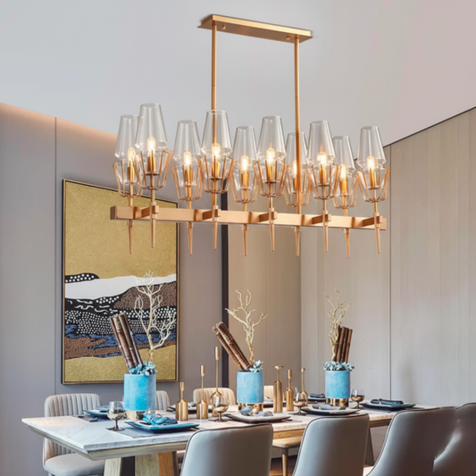Radiant Glass Dining Chandelier
