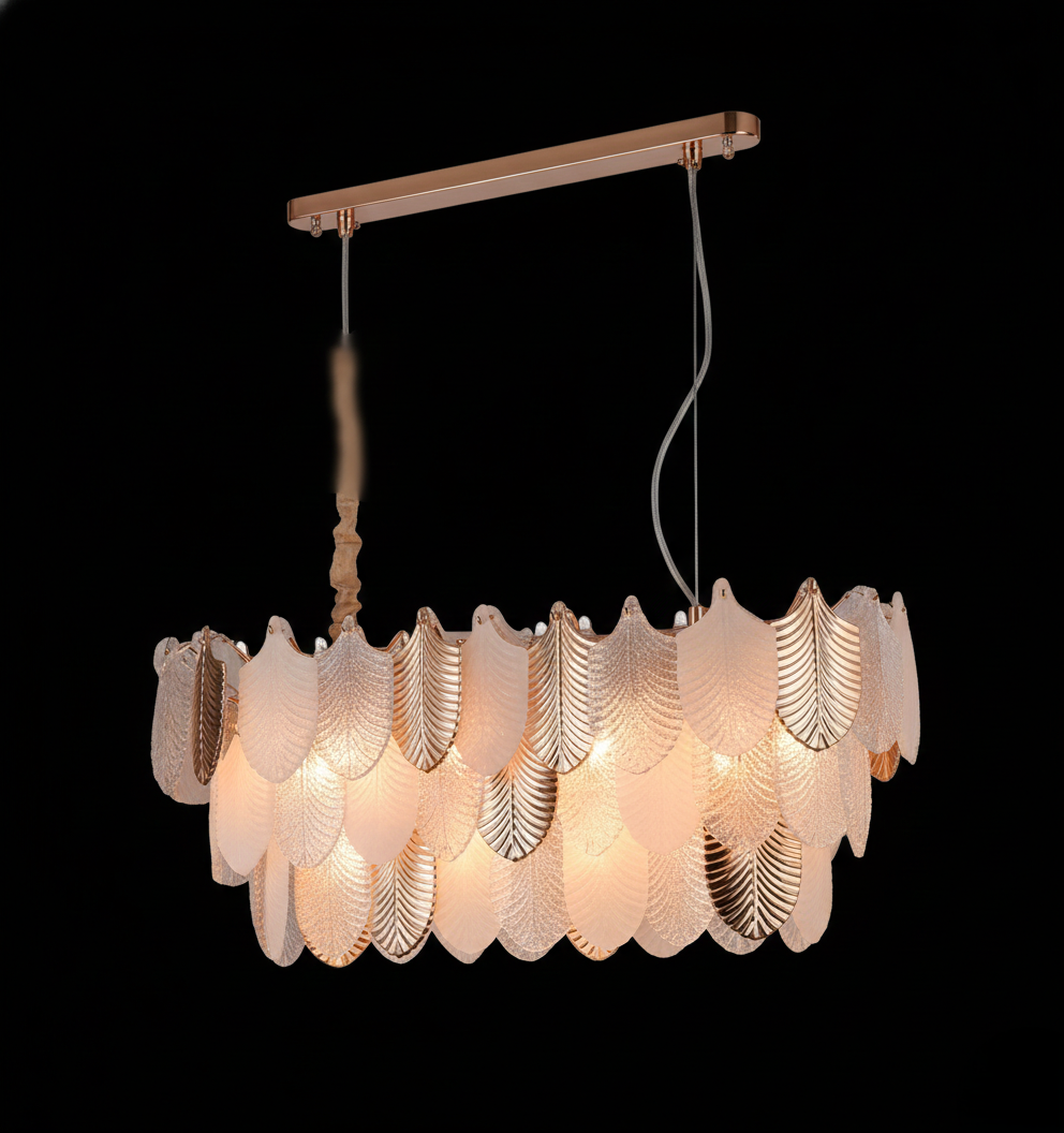 Ivory Leaf Dining Chandelier
