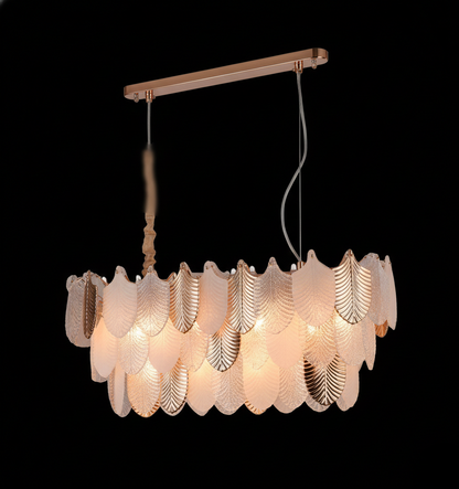 Ivory Leaf Dining Chandelier