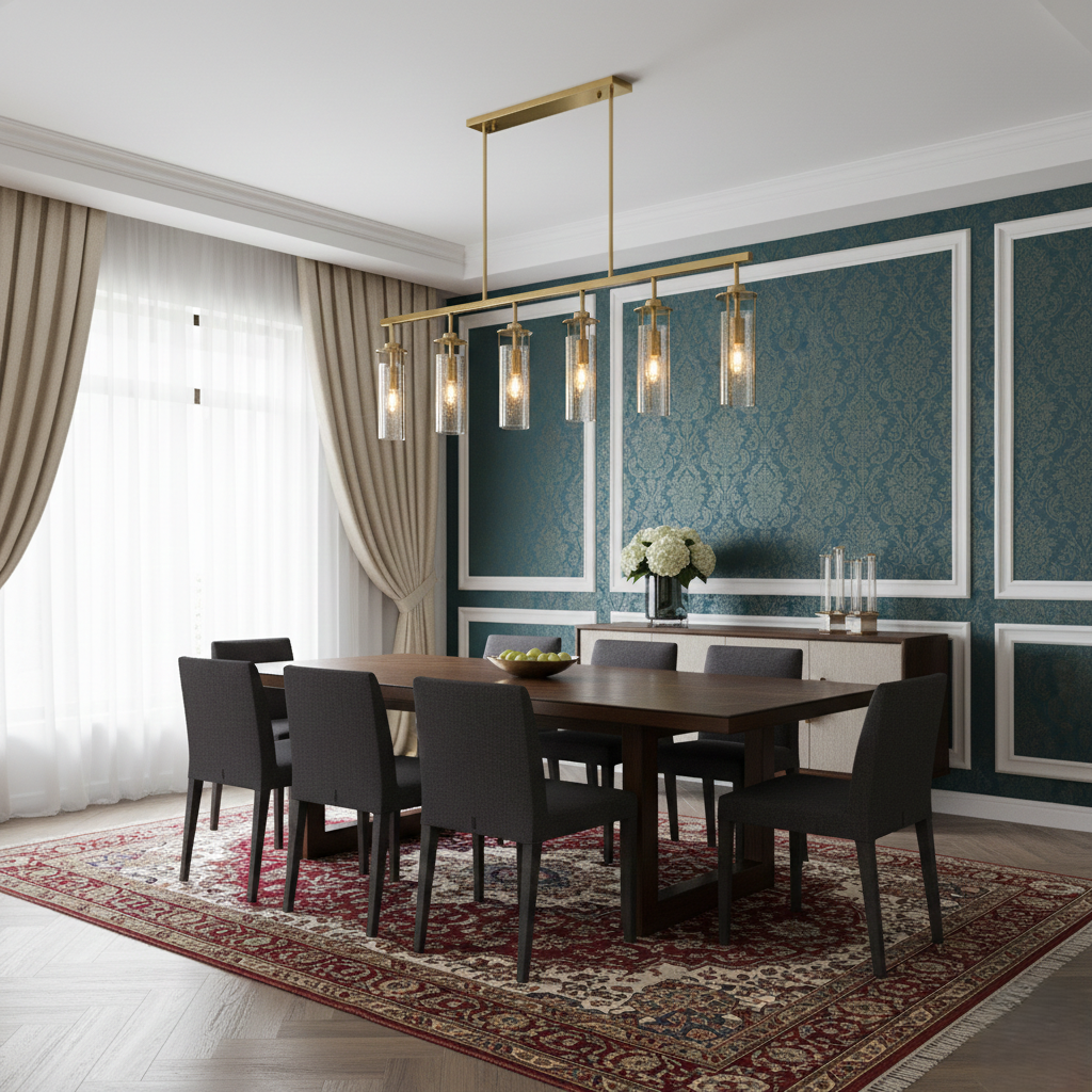 Glass Reflection Dining Chandelier