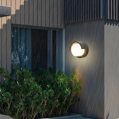Elegant Outdoor Round Facade Light