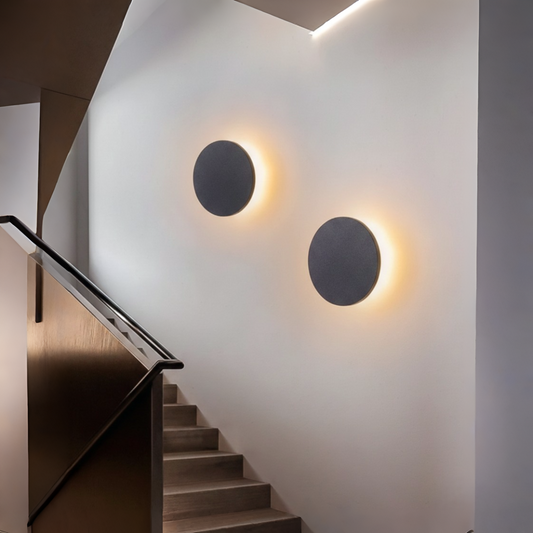 Sophisticated Outdoor Round Wall Facade Light