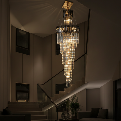 Luminous Creations Long Crystal Chandelier