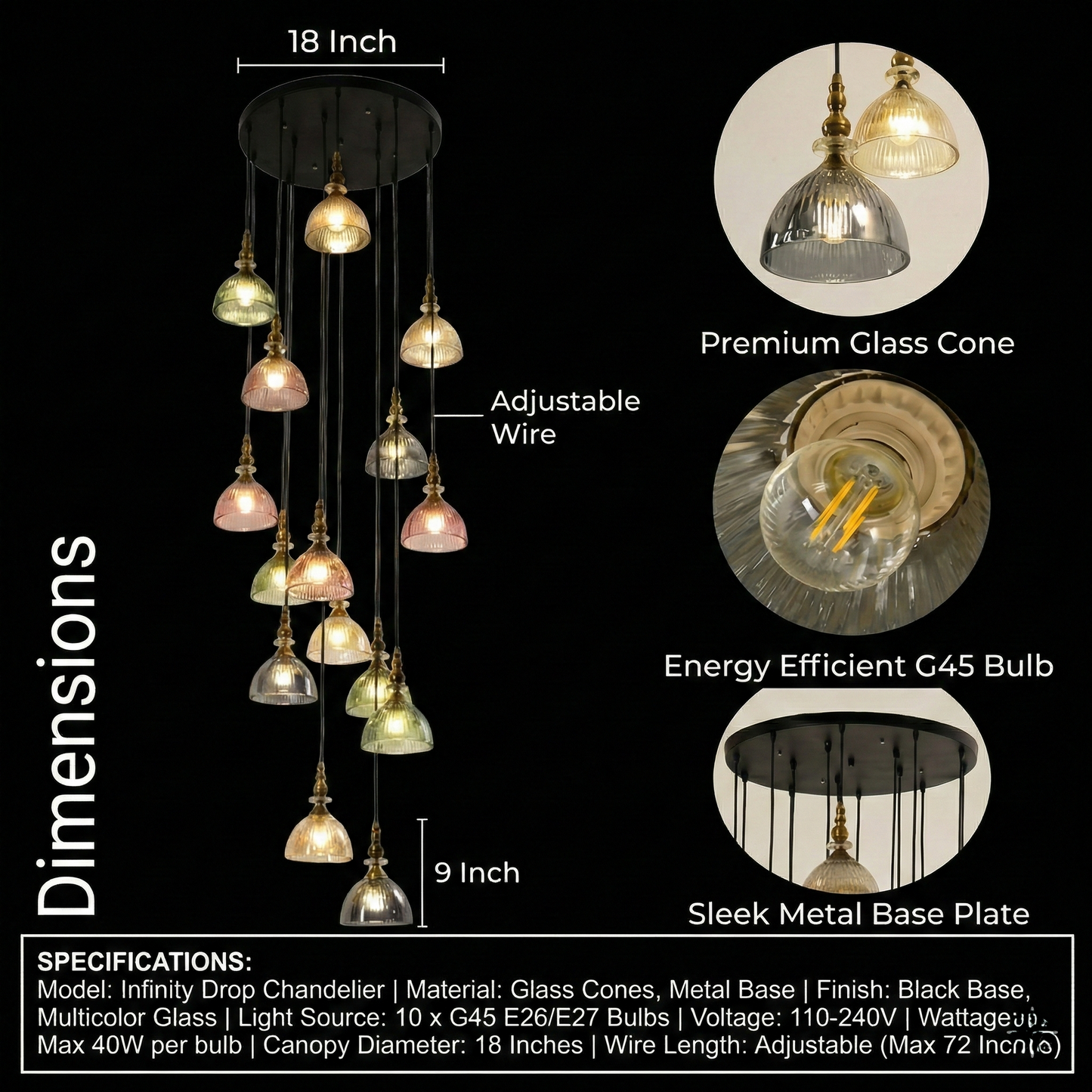 Infinity Drop Chandelier