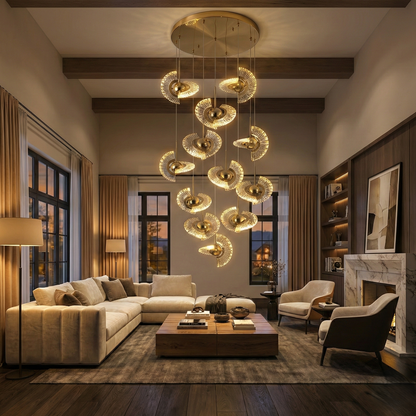 The Aura Drop Pendant Duplex Chandelier