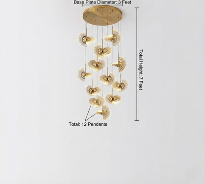 The Aura Drop Pendant Duplex Chandelier