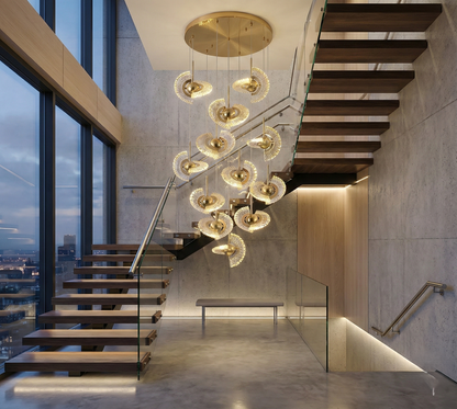 The Aura Drop Pendant Duplex Chandelier