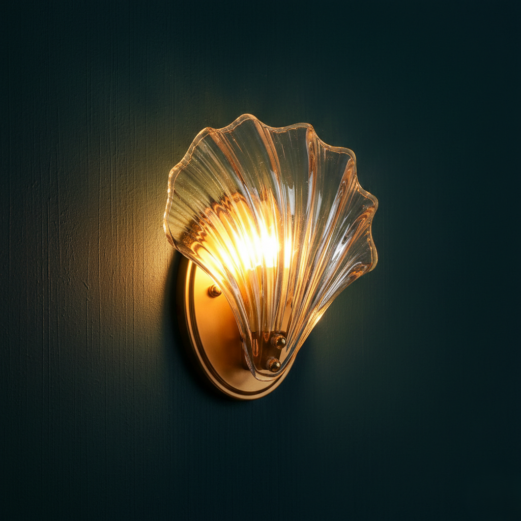 Lith Seashell Seashell Wall Light โ divora luxury lighting decor