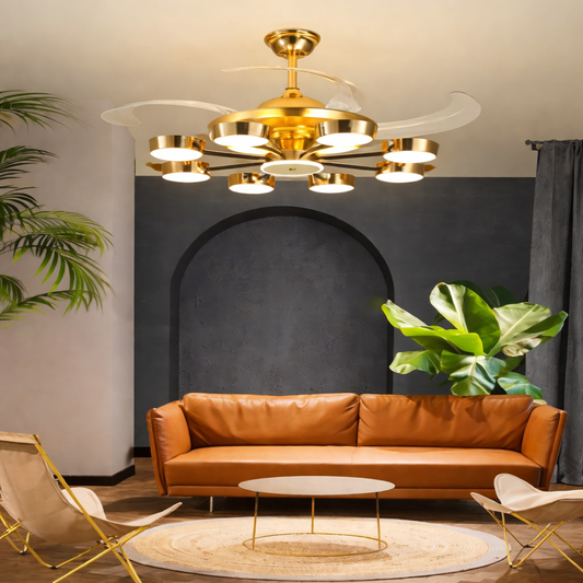 Rose Radiance Chandelier Fan