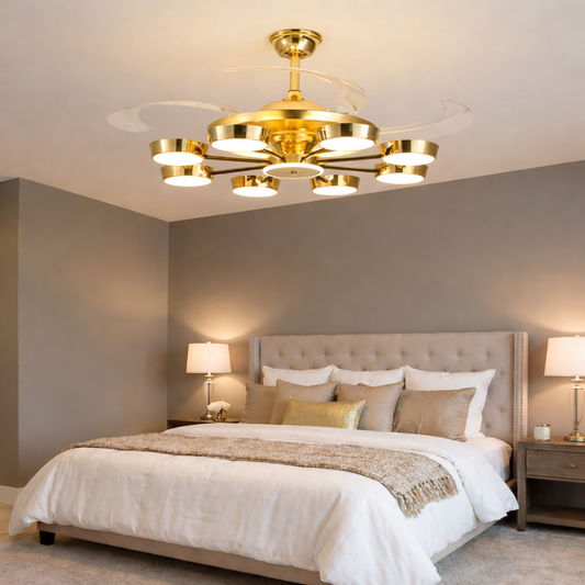 Rose Radiance Chandelier Fan