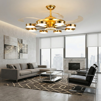 Rose Radiance Chandelier Fan