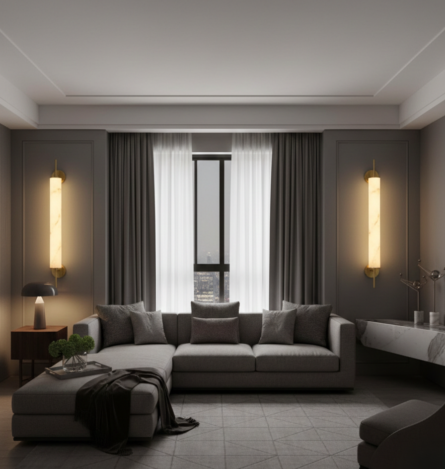 Linear Marble  Wall Light