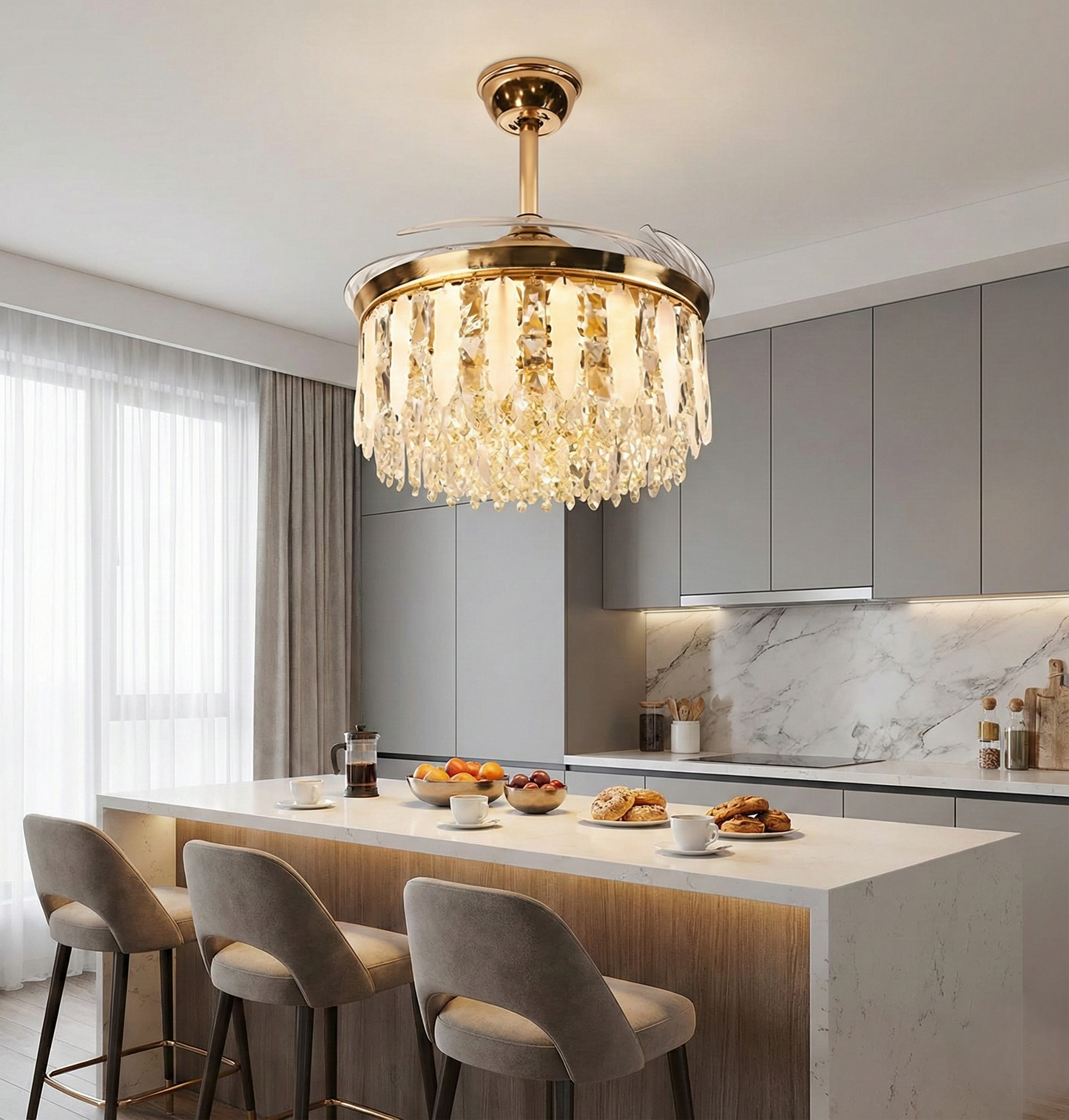 Grandora Luxe Chandelier Fan