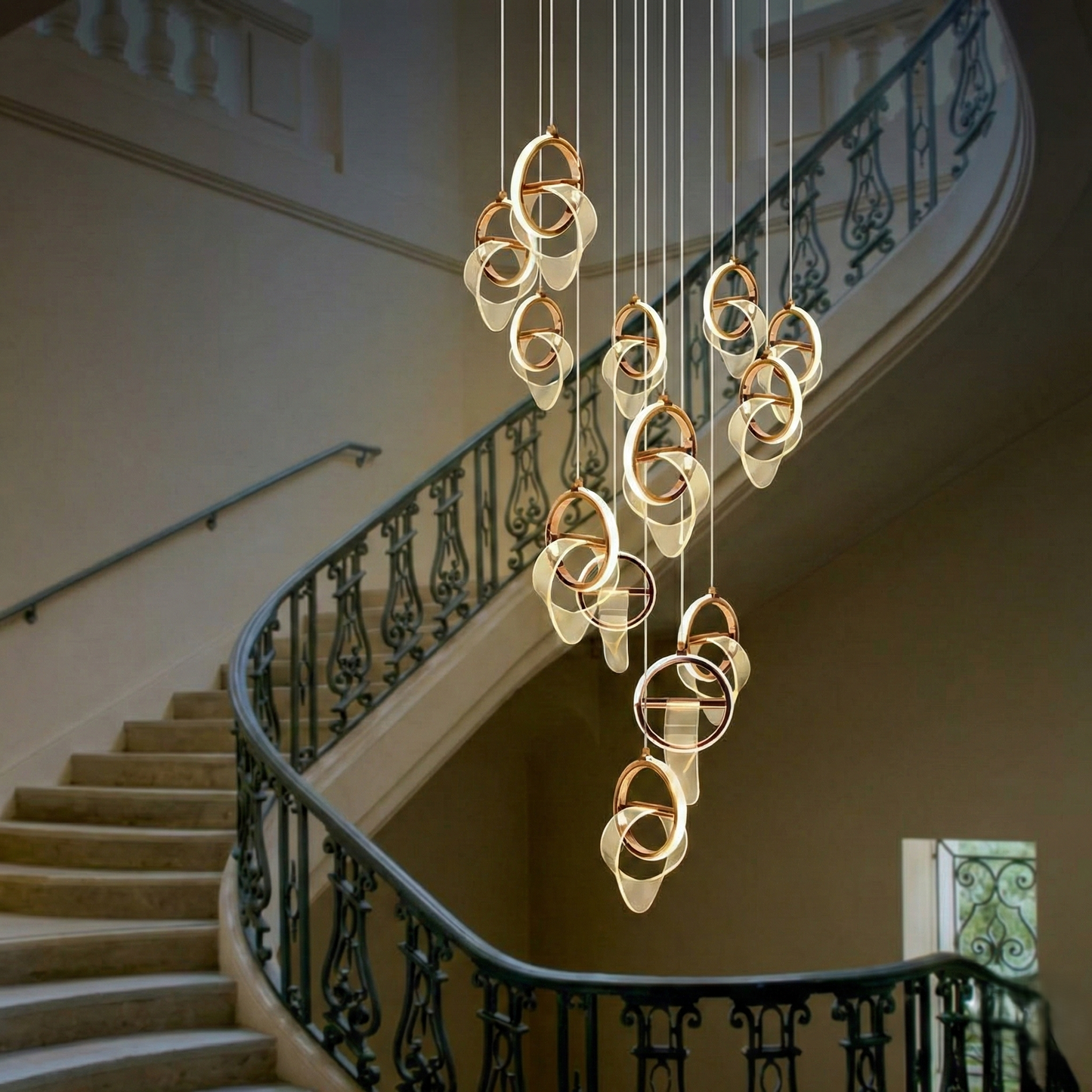 Aurelia Drop Duplex Chandelier