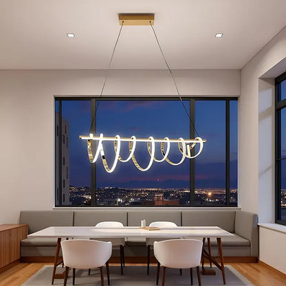 Spiral Glow Dining Chandelier