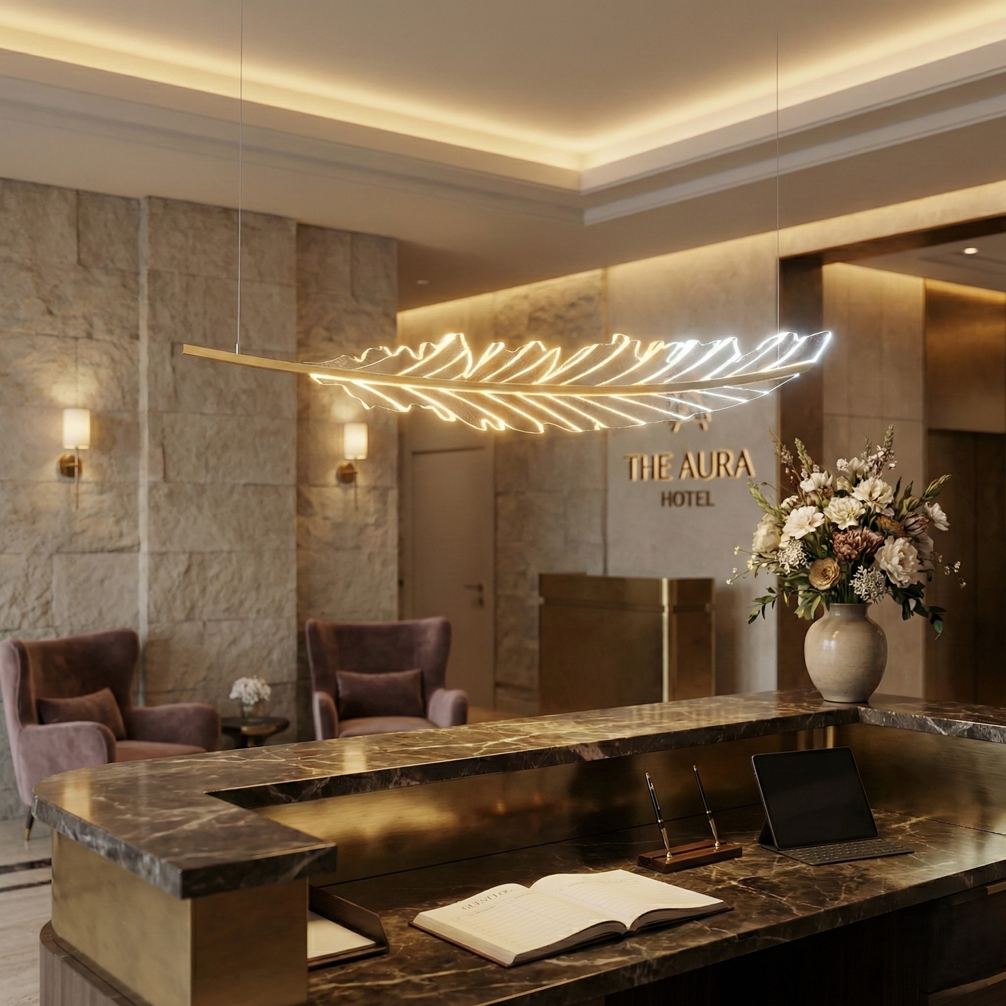 Petal Leaf Dining Chandelier