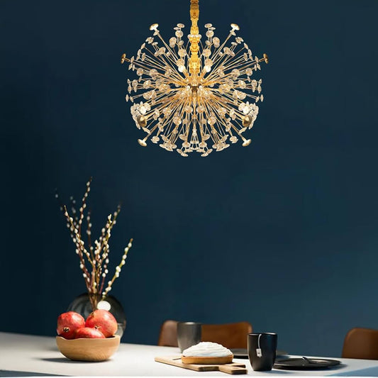 Golden Flora Round Chandelier