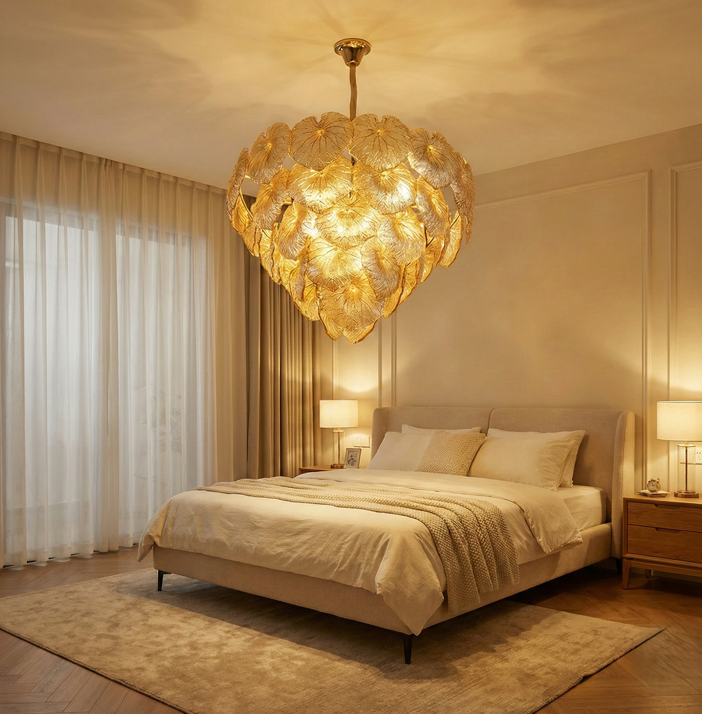 Dewdrop Leaves Chandelier