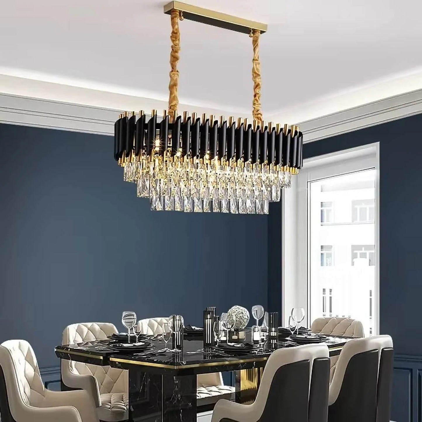 Eclipse Crystal Dining Chandelier