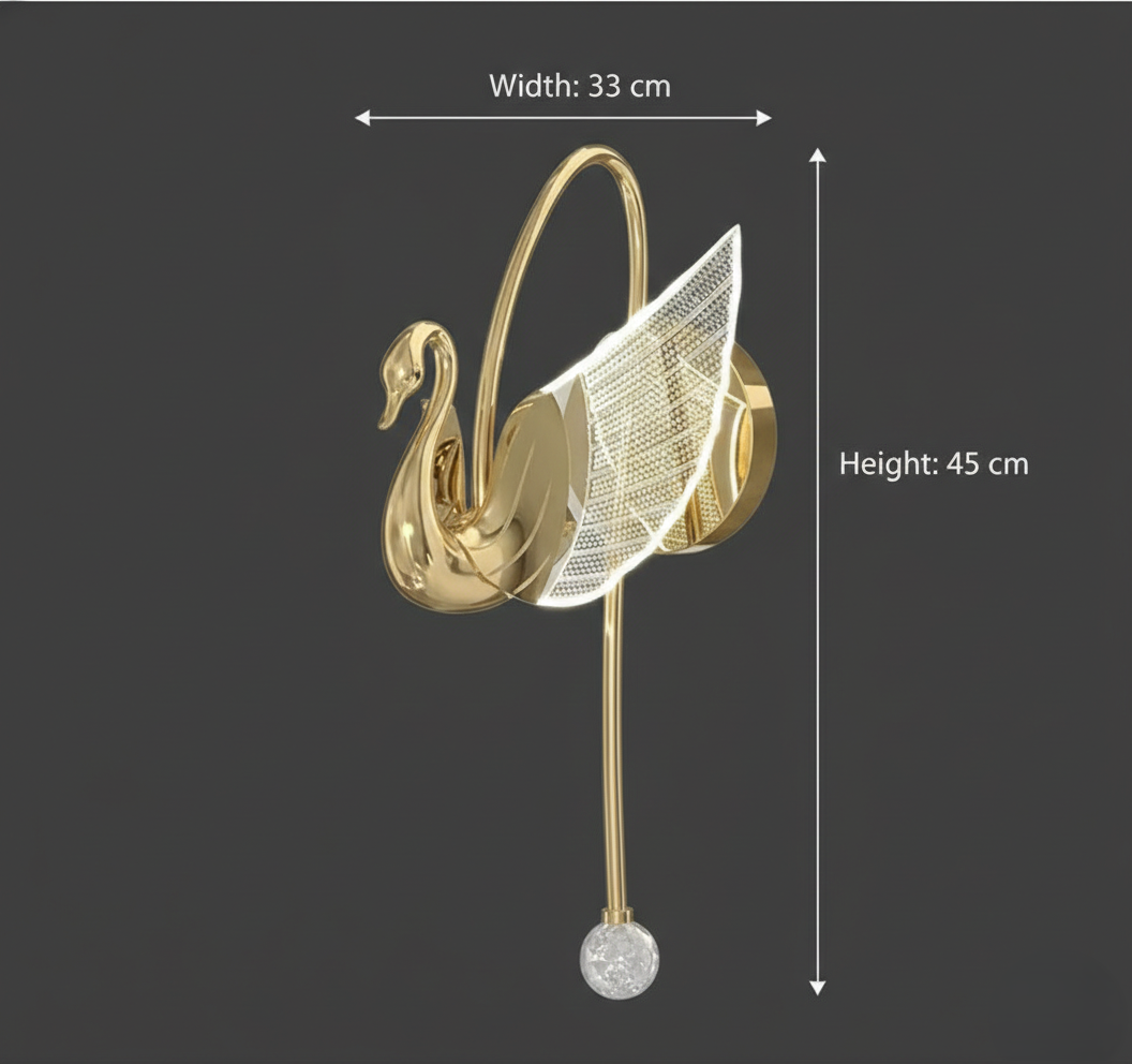 Swan Elegance Wall Light
