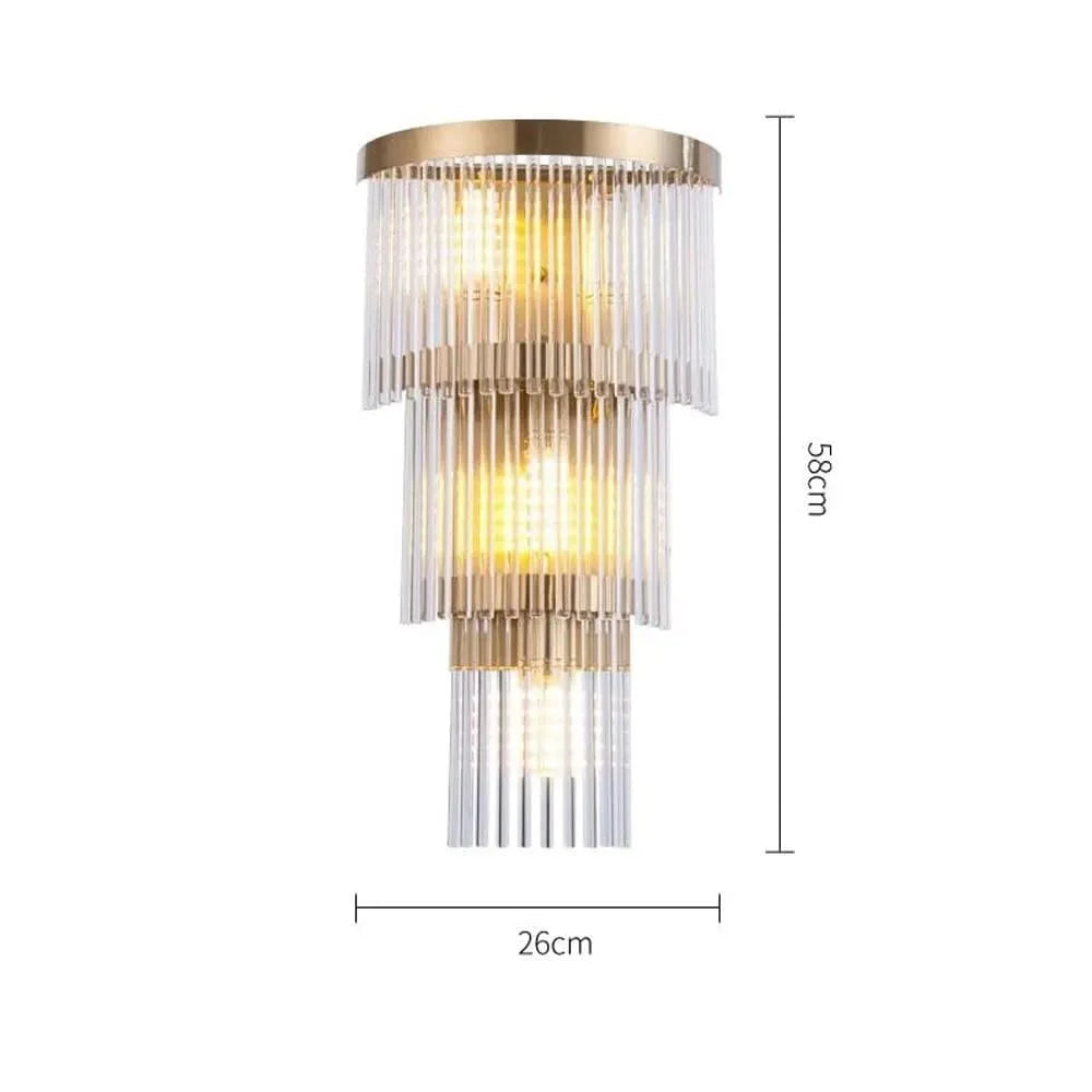Sleek Crystals Wall Light
