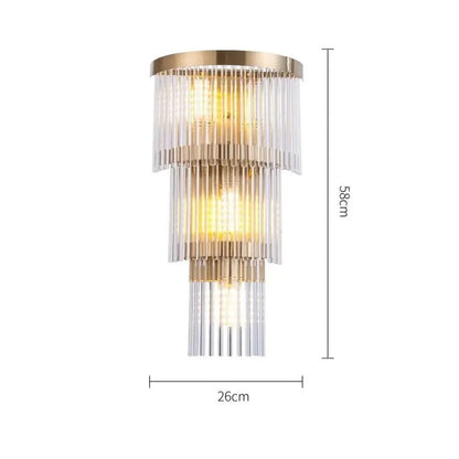 Sleek Crystals Wall Light