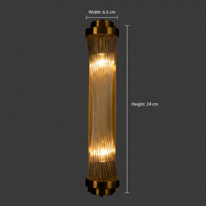Twisted glass Wall Light