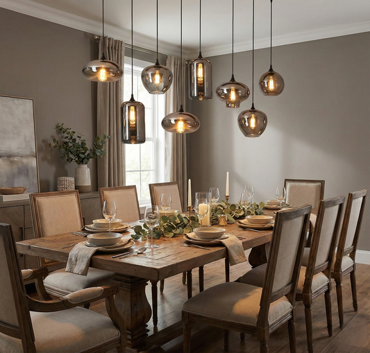 Smoked Multi-Drop Island Chandelier