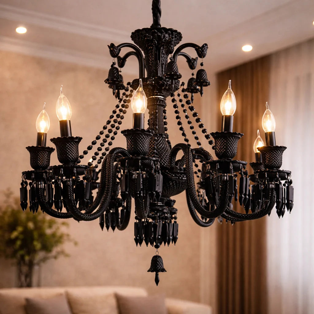 Black Luxe Italian Chandelier