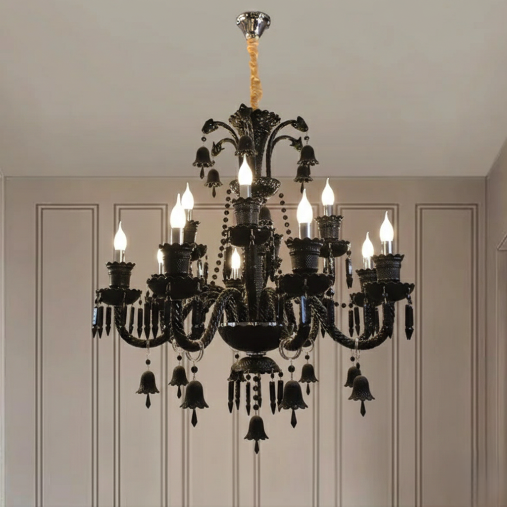 Black Luxe Italian Chandelier