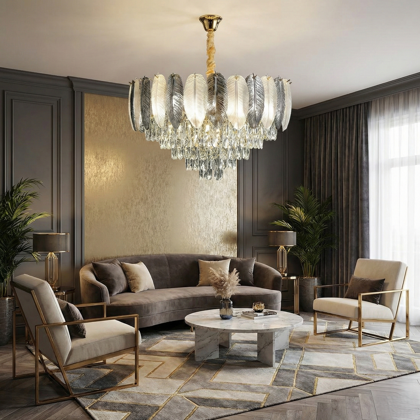 Nebulous Crystal Chandelier