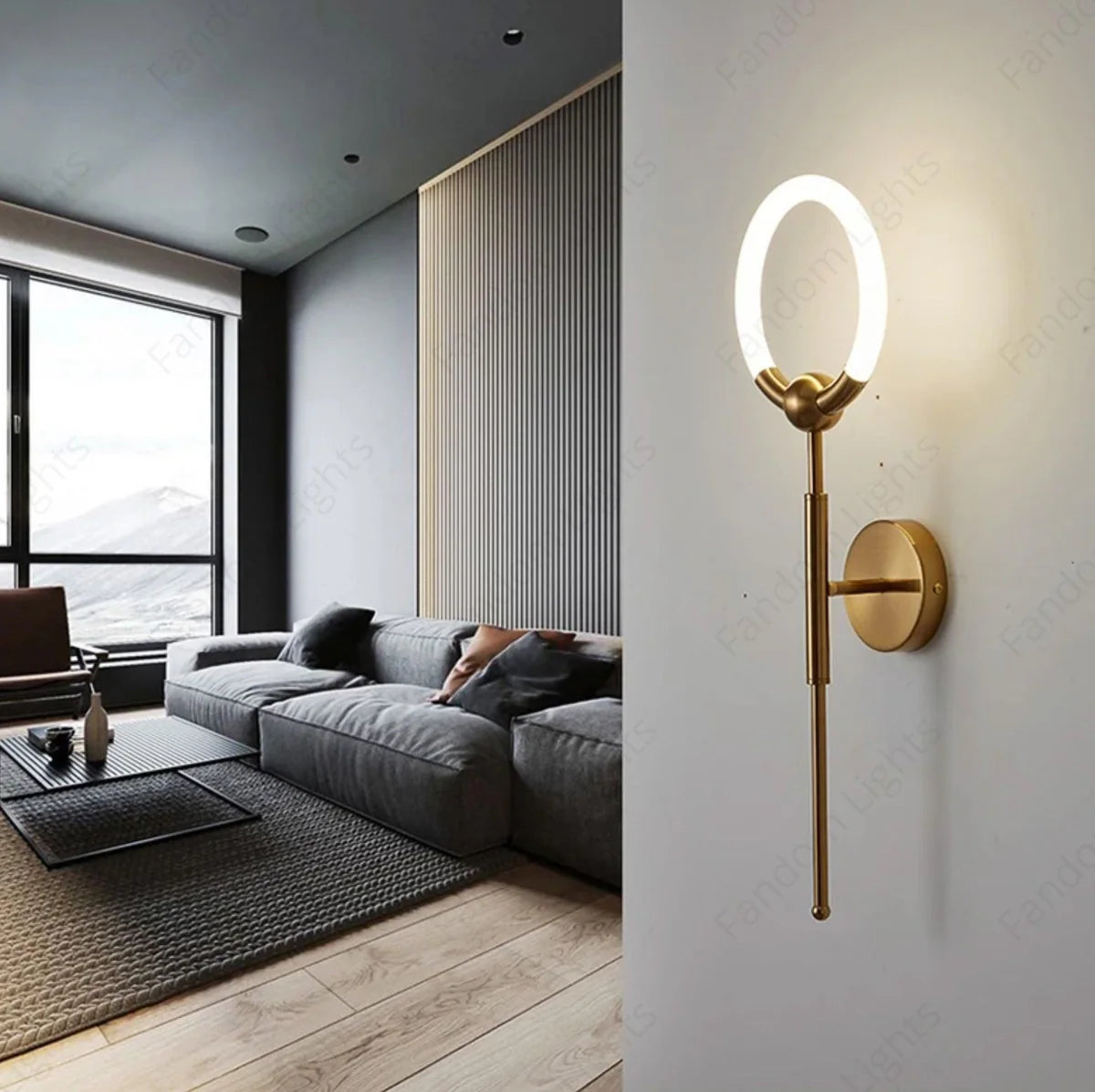 Half Moon Ring Wall Light