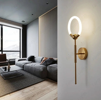 Half Moon Ring Wall Light