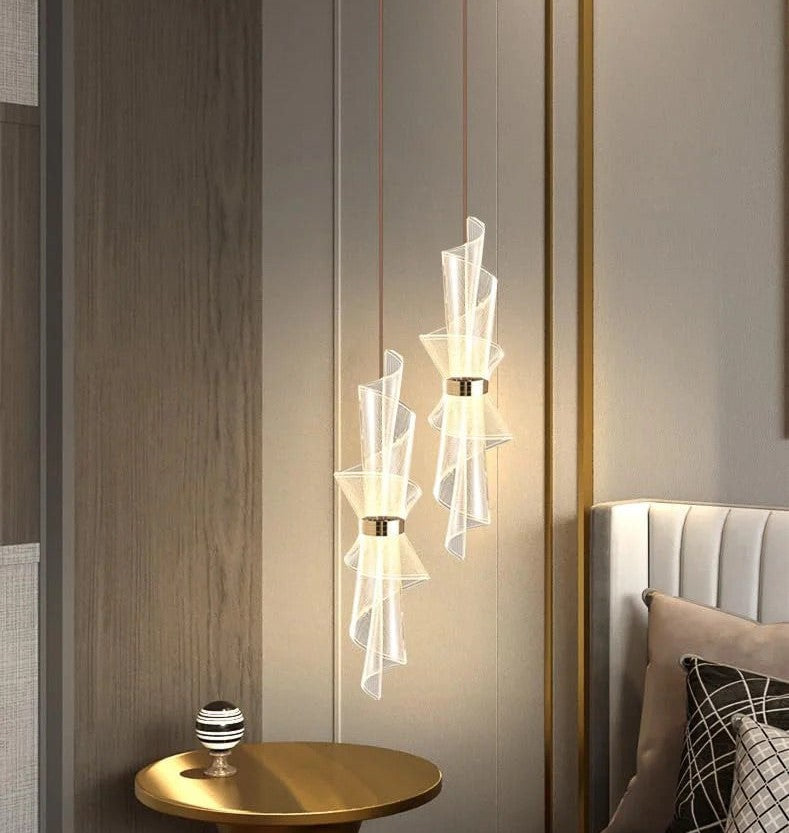 Twisted LED Pendant Light