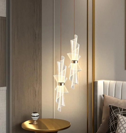 Twisted LED Pendant Light