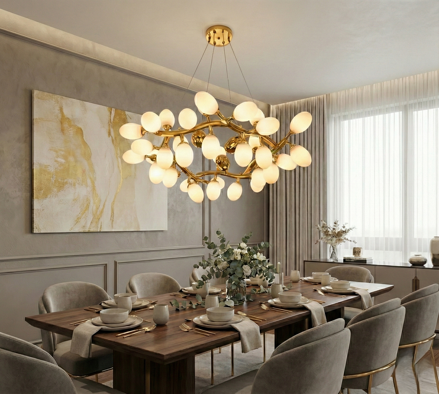 Opal Bloom Chandelier