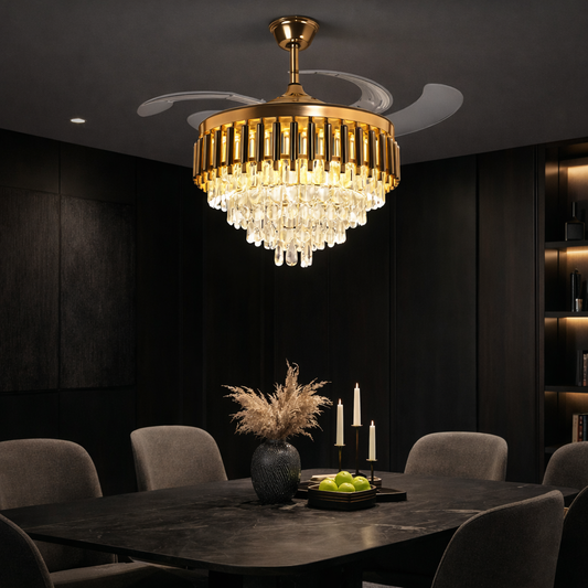 Aurielle Crown Chandelier Fan