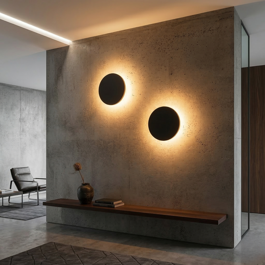 Sophisticated Outdoor Round Wall Facade Light