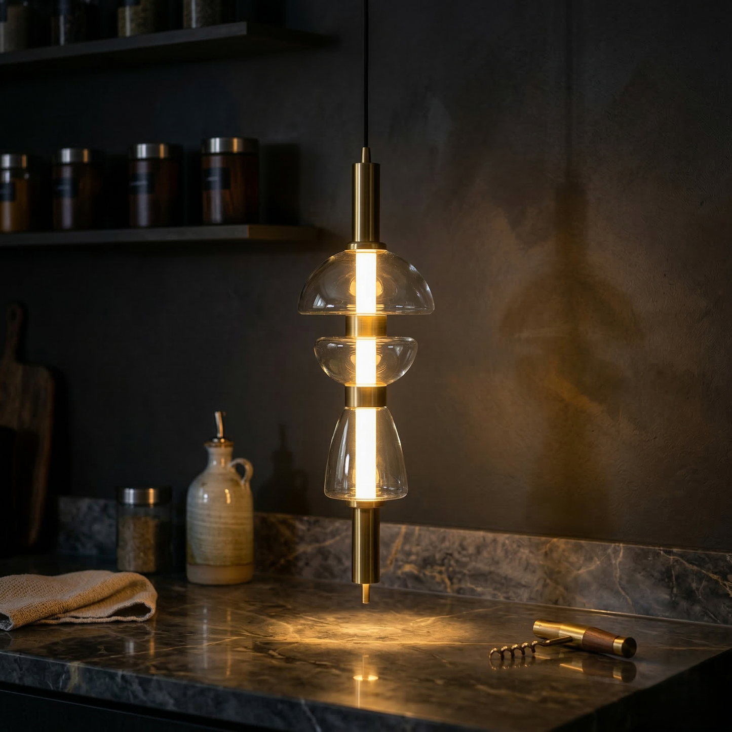 Dome Metal Glass Pendant Light