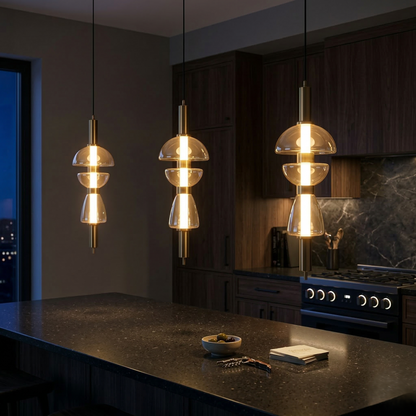 Dome Metal Glass Pendant Light