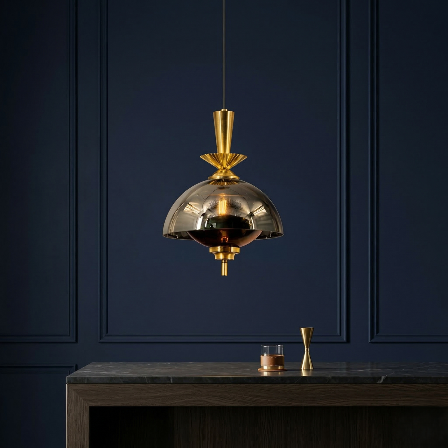 The Ash-Glazed Pearl Pendant Light