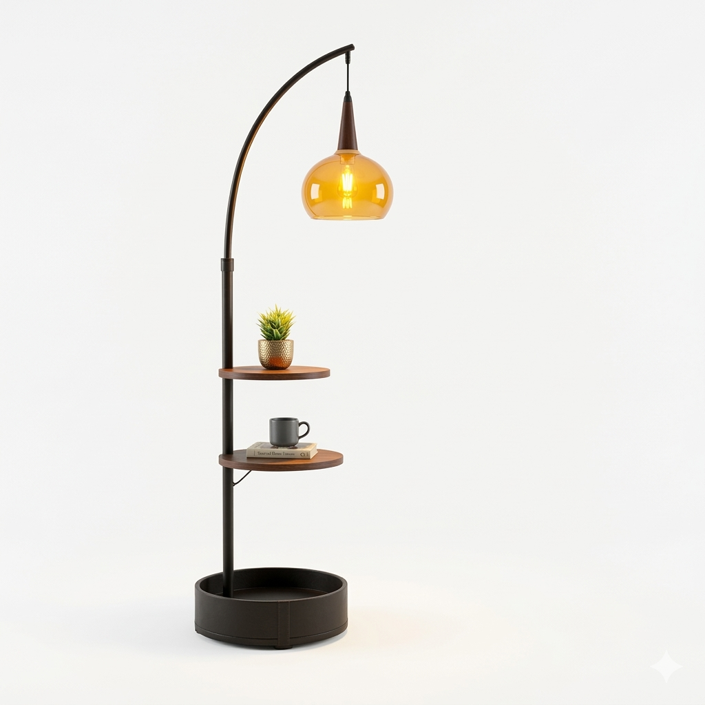 Orange Empress Floor Lamp