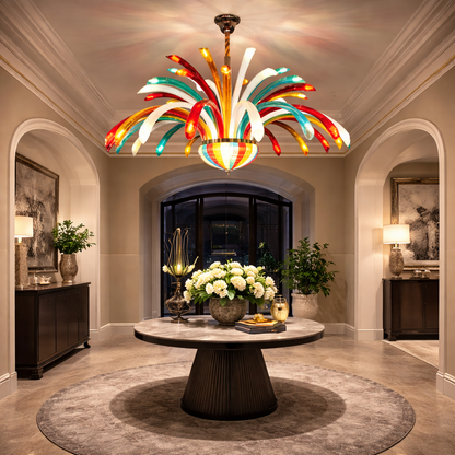 Polychromatic Round Chandelier
